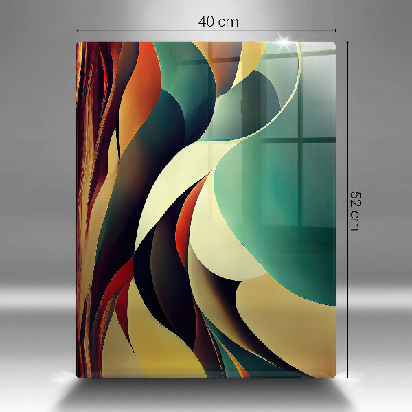 Glas Herdabdeckplatte Formabstraktion