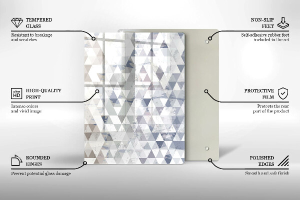 Glas Herdabdeckplatte Formabstraktion