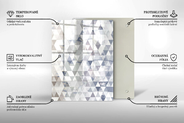 Glas Herdabdeckplatte Formabstraktion