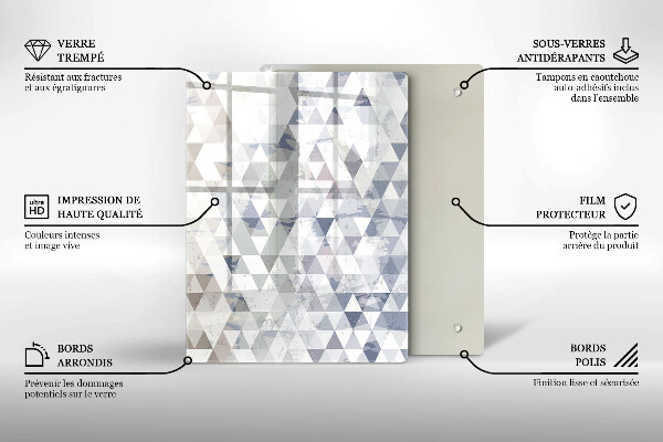 Glas Herdabdeckplatte Formabstraktion