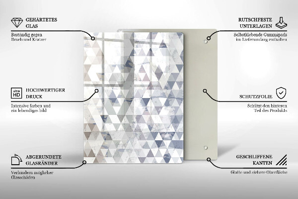 Glas Herdabdeckplatte Formabstraktion