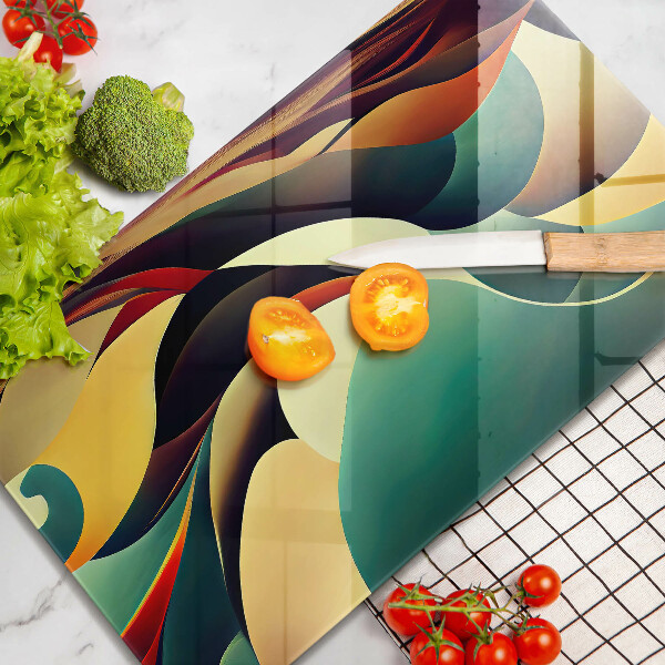 Glas Herdabdeckplatte Formabstraktion