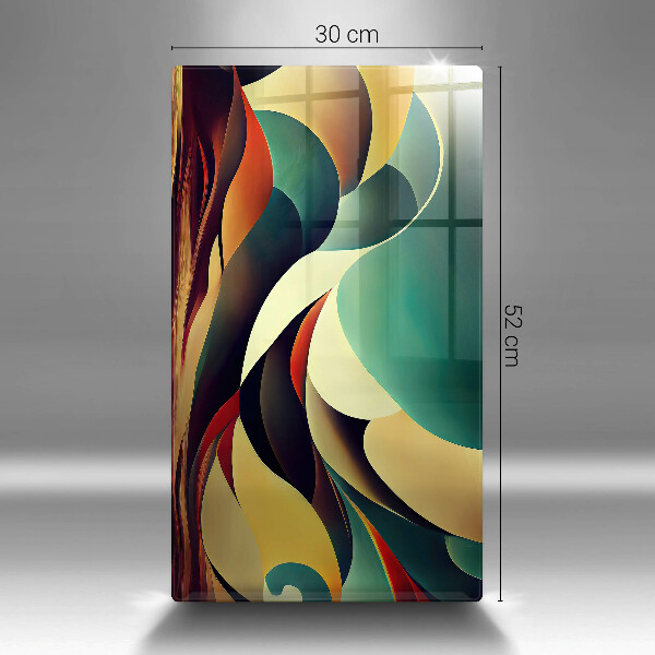 Glas Herdabdeckplatte Formabstraktion