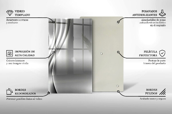 Glas Herdabdeckplatte Metallstruktur
