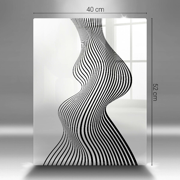 Glas Herdabdeckplatte Lineare Abstraktion