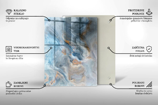 Glas Herdabdeckplatte Lineare Abstraktion