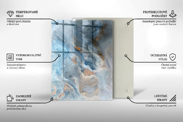 Glas Herdabdeckplatte Lineare Abstraktion