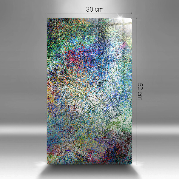 Glas Ceranfeldabdeckung Spritzschutz Bunte Linienabstraktion