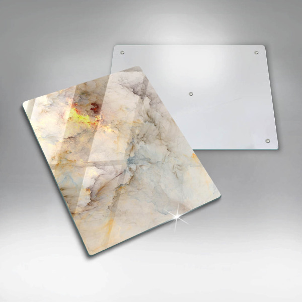 Glas Herdabdeckplatte Marmorstruktur mit Gold