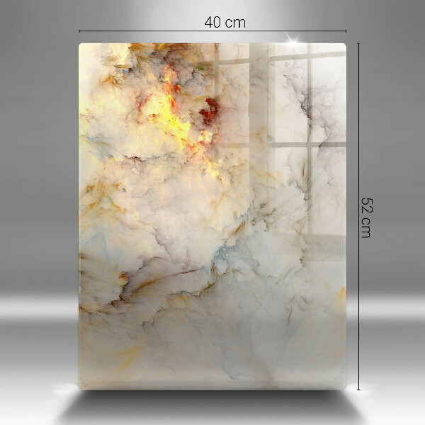 Glas Herdabdeckplatte Marmorstruktur mit Gold