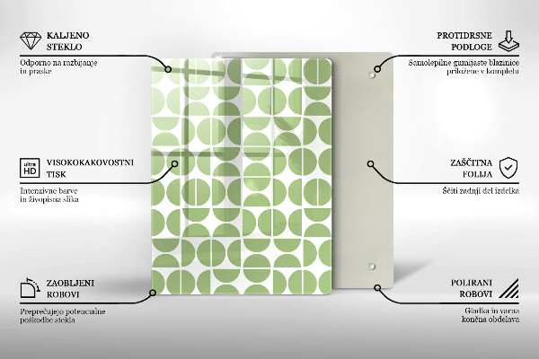 Glas Ceranfeldabdeckung Spritzschutz Abstrakte Formen