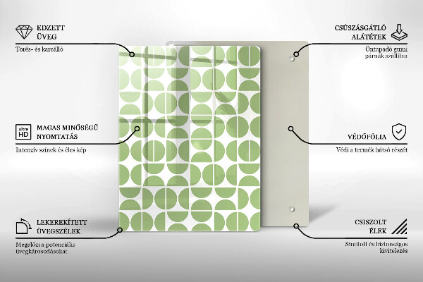 Glas Ceranfeldabdeckung Spritzschutz Abstrakte Formen