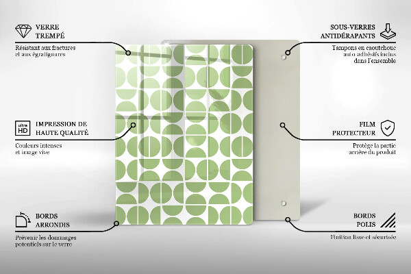 Glas Ceranfeldabdeckung Spritzschutz Abstrakte Formen