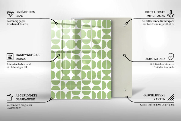 Glas Ceranfeldabdeckung Spritzschutz Abstrakte Formen
