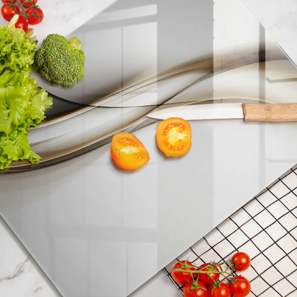 Glas Ceranfeldabdeckung Spritzschutz Weiche Linien Abstraktion