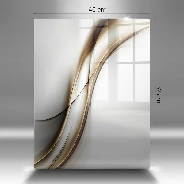 Glas Ceranfeldabdeckung Spritzschutz Weiche Linien Abstraktion