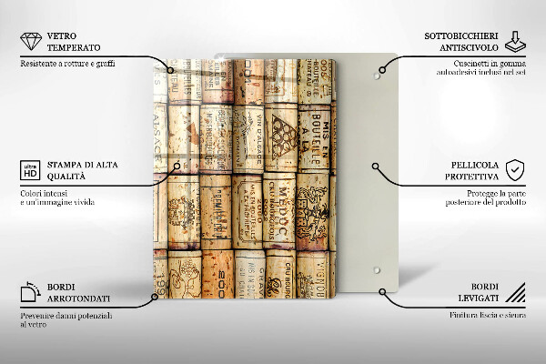 Glas Ceranfeldabdeckung Spritzschutz Weiche Linien Abstraktion