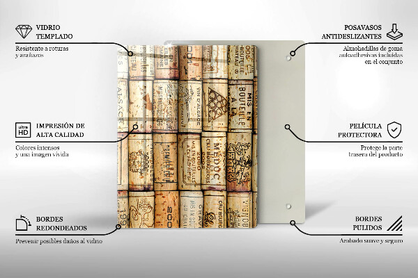 Glas Ceranfeldabdeckung Spritzschutz Weiche Linien Abstraktion