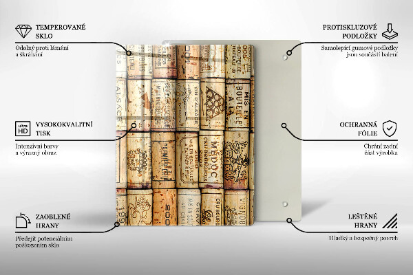 Glas Ceranfeldabdeckung Spritzschutz Weiche Linien Abstraktion
