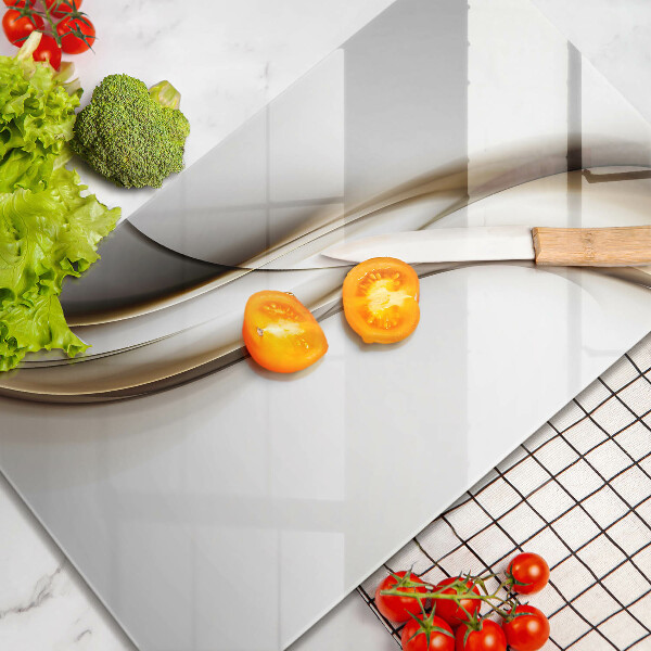 Glas Ceranfeldabdeckung Spritzschutz Weiche Linien Abstraktion