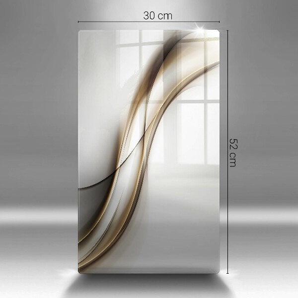 Glas Ceranfeldabdeckung Spritzschutz Weiche Linien Abstraktion