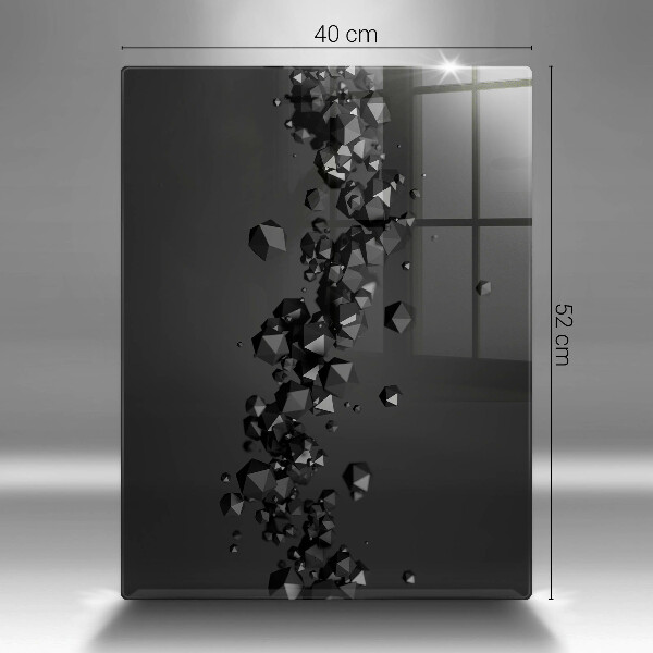 Glas Ceranfeldabdeckung Spritzschutz Abstraktion von 3D-Formen