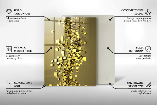 Glas Ceranfeldabdeckung Spritzschutz Abstraktion von 3D-Formen