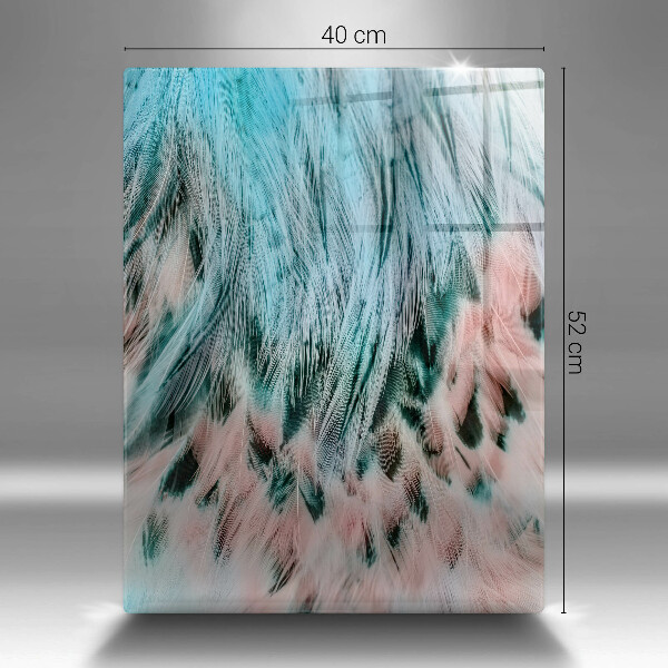 Glas Ceranfeldabdeckung Spritzschutz Boho-Vogelfedern