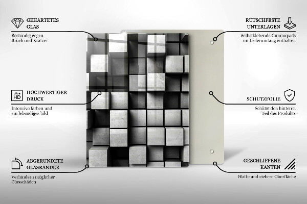 Glas Ceranfeldabdeckung Spritzschutz Betonbeschaffenheitshintergrund