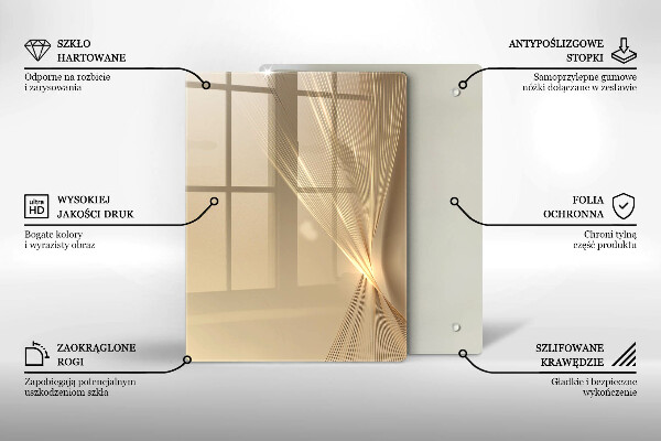 Glas Herdabdeckplatte Abstrakte schwarze Masse