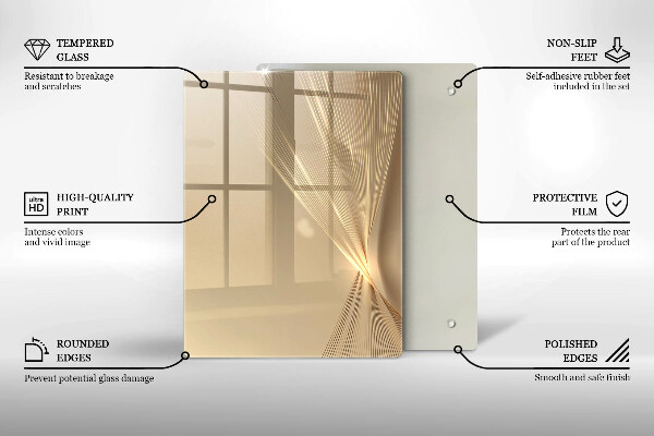 Glas Herdabdeckplatte Abstrakte schwarze Masse