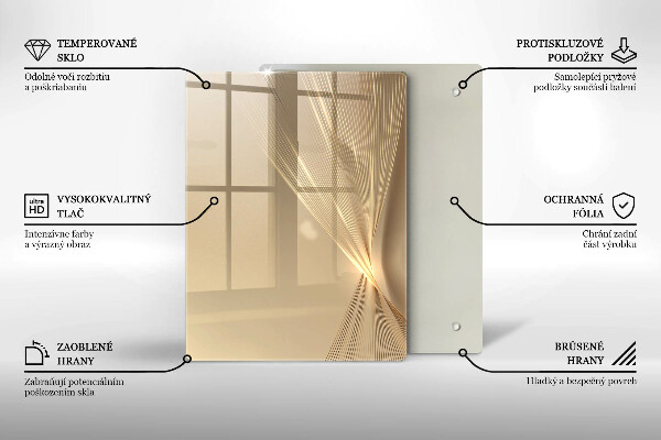 Glas Herdabdeckplatte Abstrakte schwarze Masse
