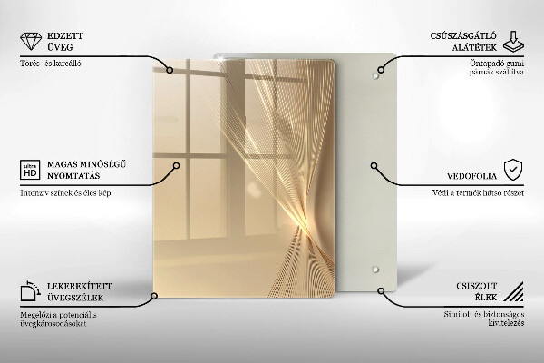 Glas Herdabdeckplatte Abstrakte schwarze Masse