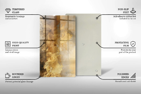 Glas Herdabdeckplatte Reichhaltige Textur