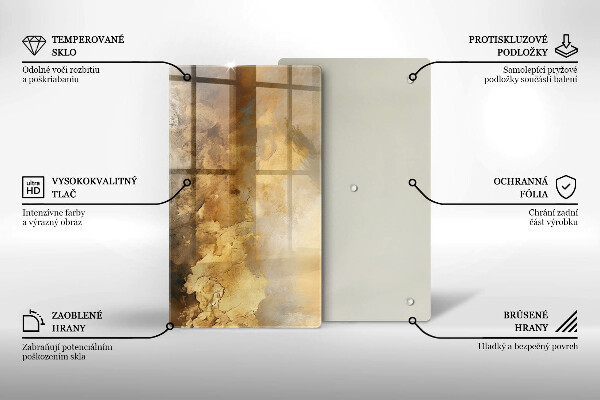 Glas Herdabdeckplatte Reichhaltige Textur