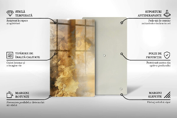 Glas Herdabdeckplatte Reichhaltige Textur