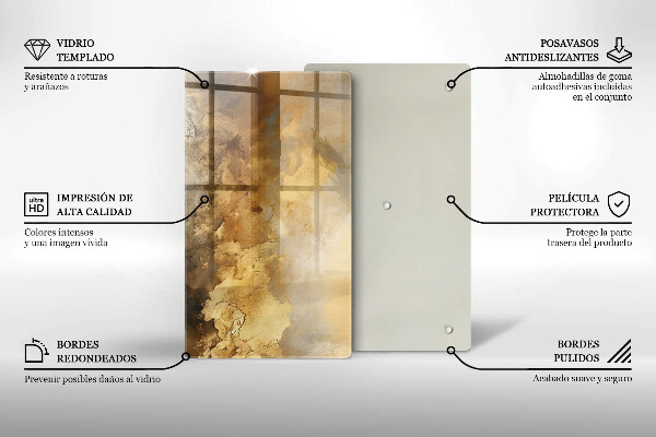 Glas Herdabdeckplatte Reichhaltige Textur