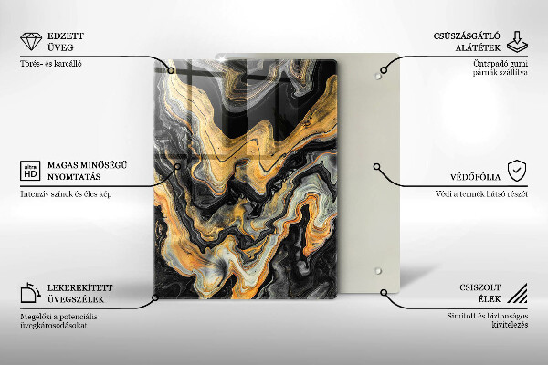 Glas Herdabdeckplatte Reichhaltige Textur