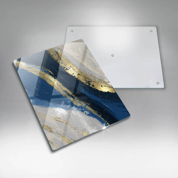 Glas Herdabdeckplatte Textur mit Gold