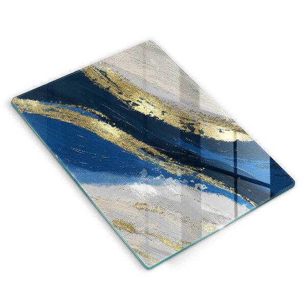 Glas Herdabdeckplatte Textur mit Gold