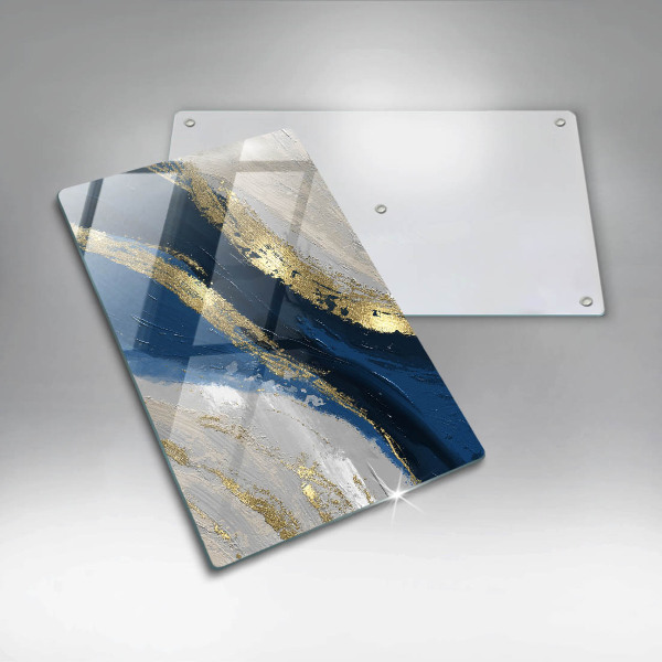 Glas Herdabdeckplatte Textur mit Gold