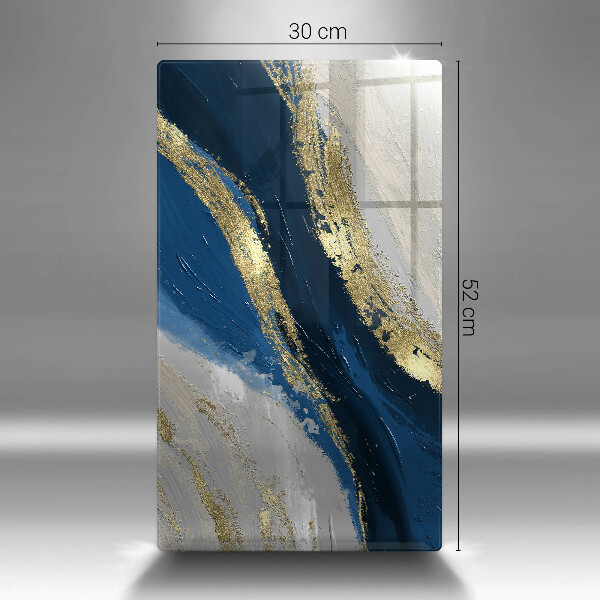 Glas Herdabdeckplatte Textur mit Gold