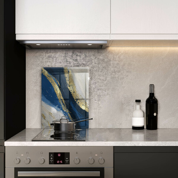 Glas Herdabdeckplatte Textur mit Gold