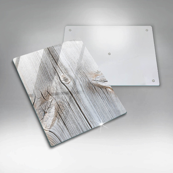 Glas Herdabdeckplatte Helle Holzstruktur