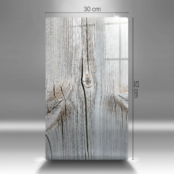 Glas Herdabdeckplatte Helle Holzstruktur