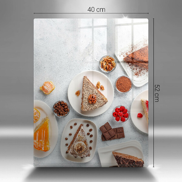 Glas Herdabdeckplatte Die Süße des Kuchens