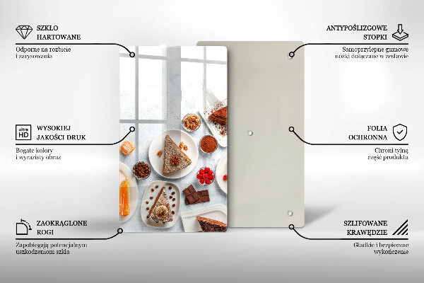 Glas Herdabdeckplatte Die Süße des Kuchens