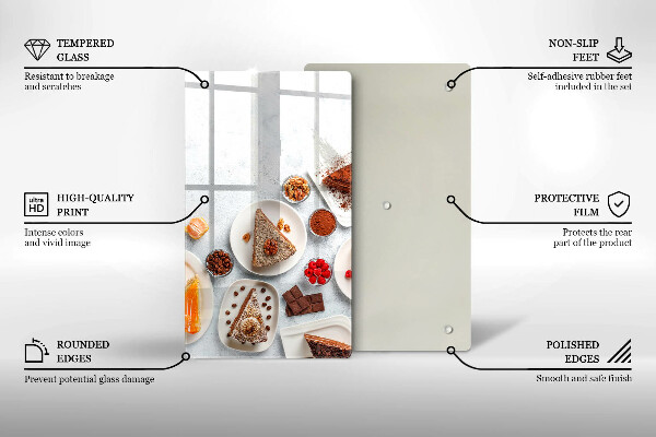 Glas Herdabdeckplatte Die Süße des Kuchens
