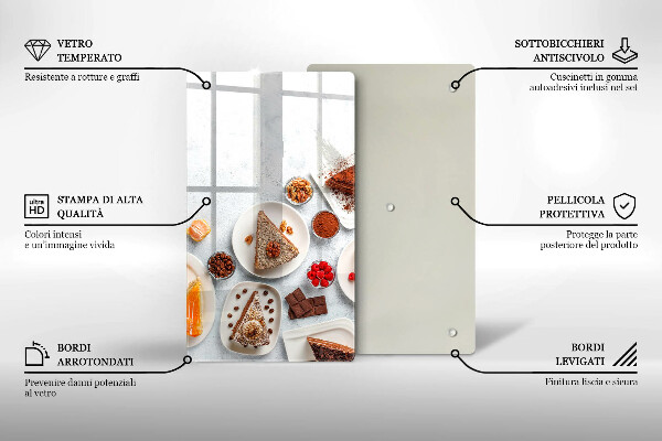 Glas Herdabdeckplatte Die Süße des Kuchens