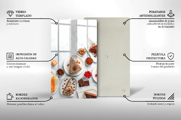 Glas Herdabdeckplatte Die Süße des Kuchens